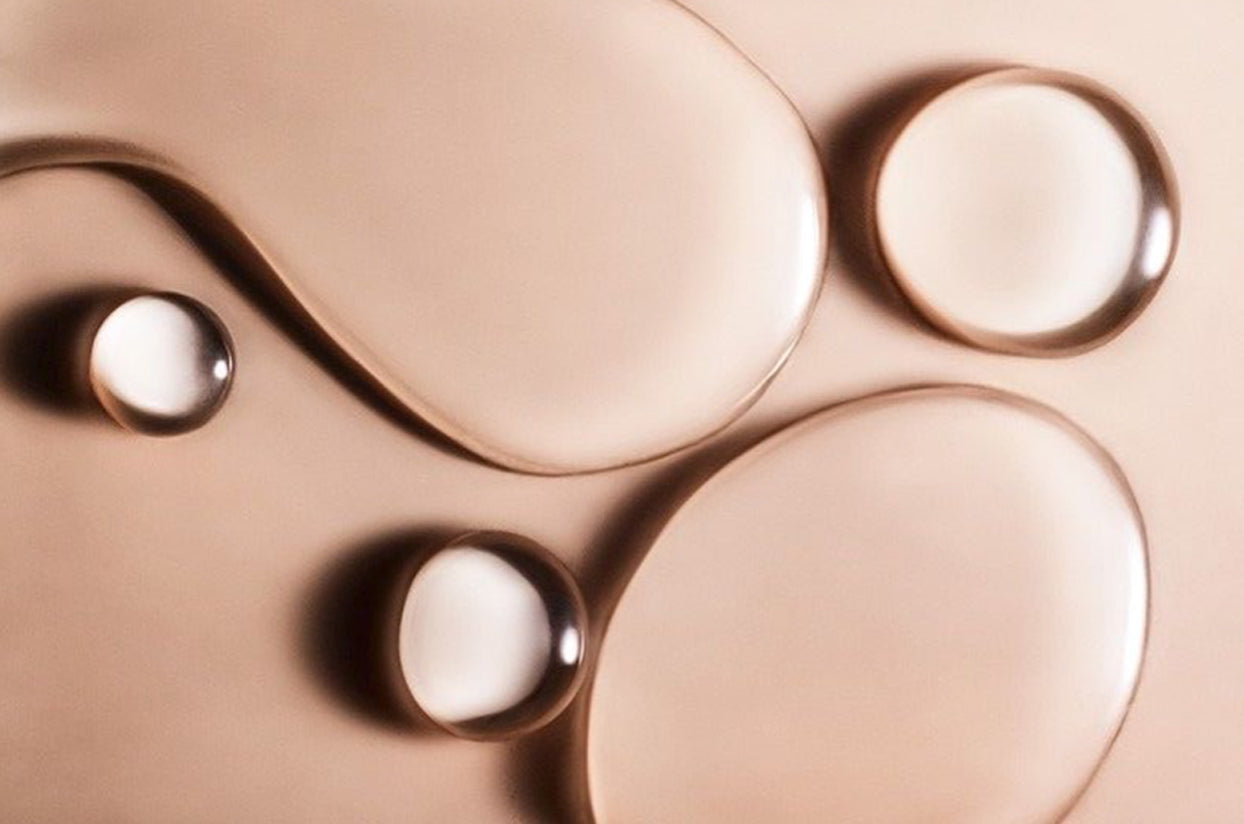 Hylauronic Acid swatch on beige background